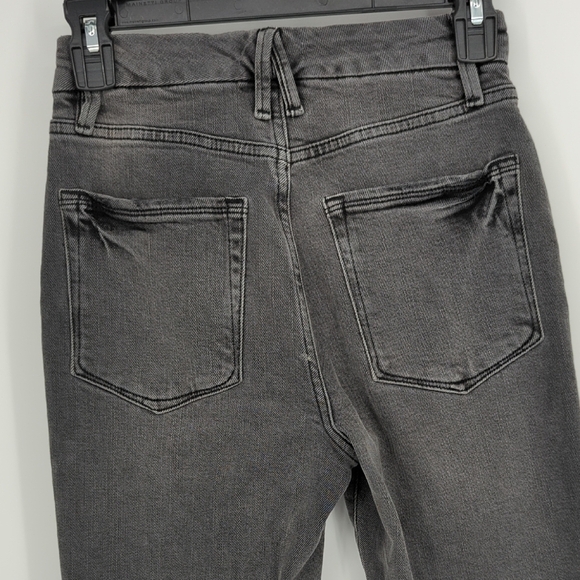 00630 Good American Slim Leg Denim Jeans Gray Size 0/25 classic preppy punk - Picture 4 of 9